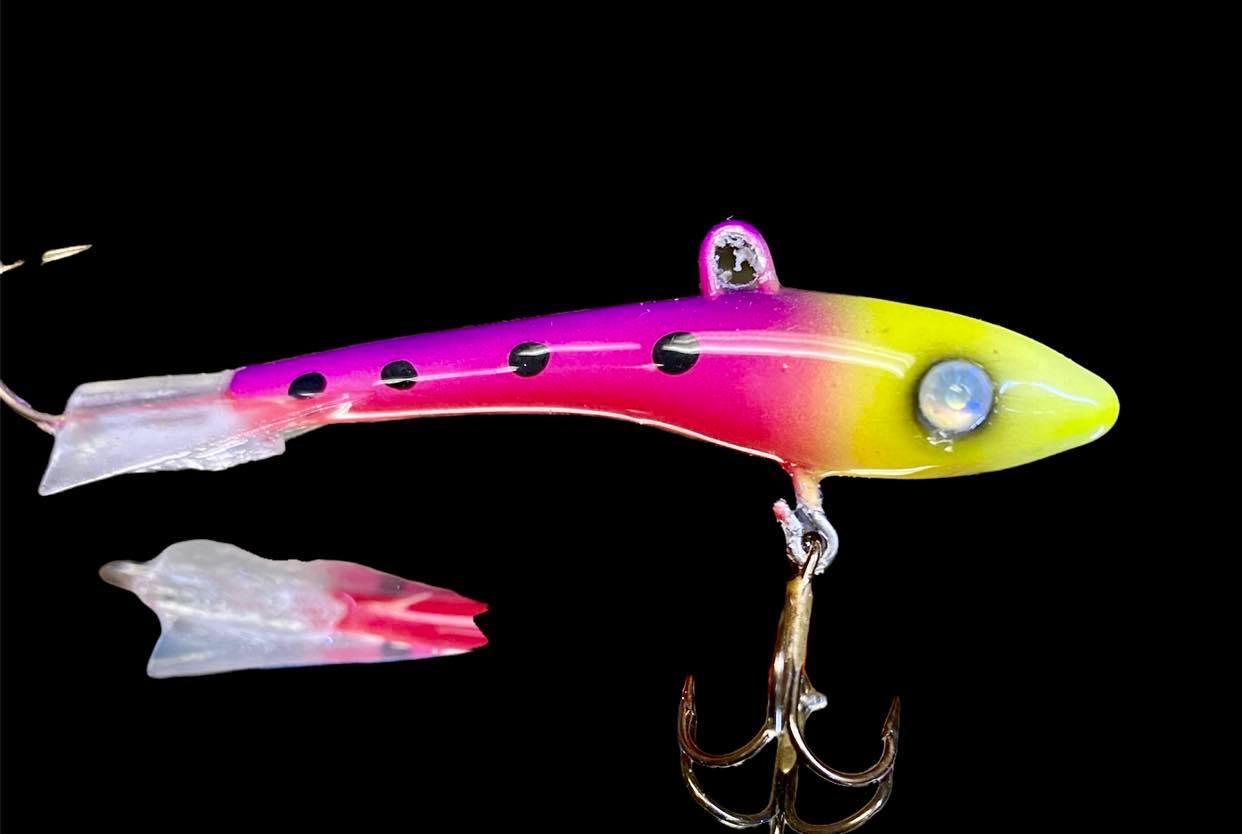 fish scale punch lure Rattling Jig Punch for mini spoons lure